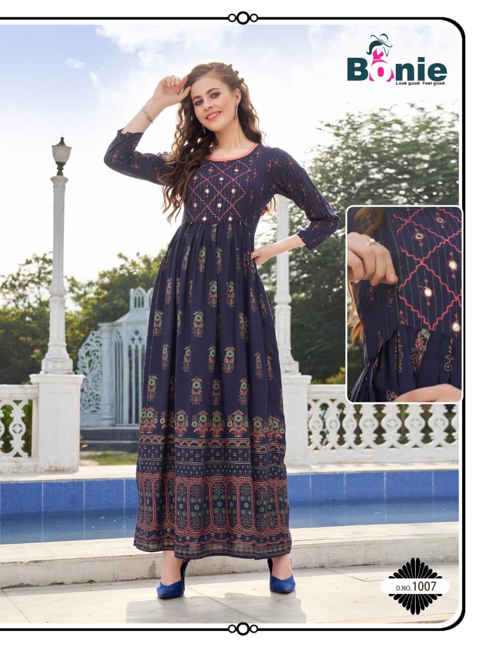 Bonie Good News Fancy Festive Wear Pure Rayon Long Latest Anarkali Kurti Collection