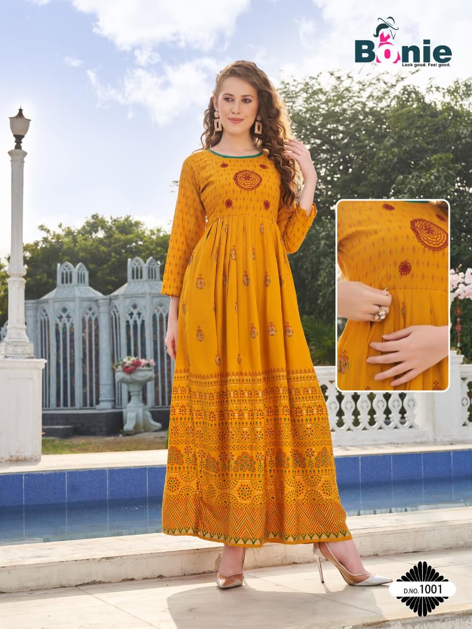 Bonie Good News Fancy Festive Wear Pure Rayon Long Latest Anarkali Kurti Collection