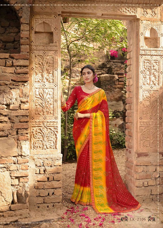 Laxminam Sonpari Latest Fancy Festive Wear Georgette Printed  Saree Collection