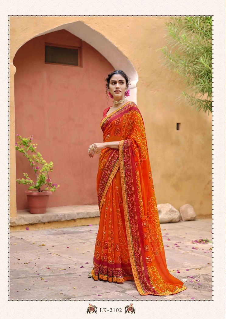 Laxminam Sonpari Latest Fancy Festive Wear Georgette Printed  Saree Collection