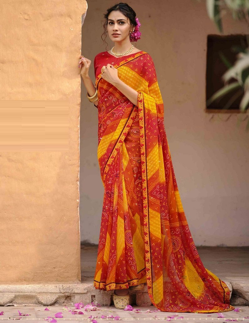 Laxminam Sonpari Latest Fancy Festive Wear Georgette Printed  Saree Collection