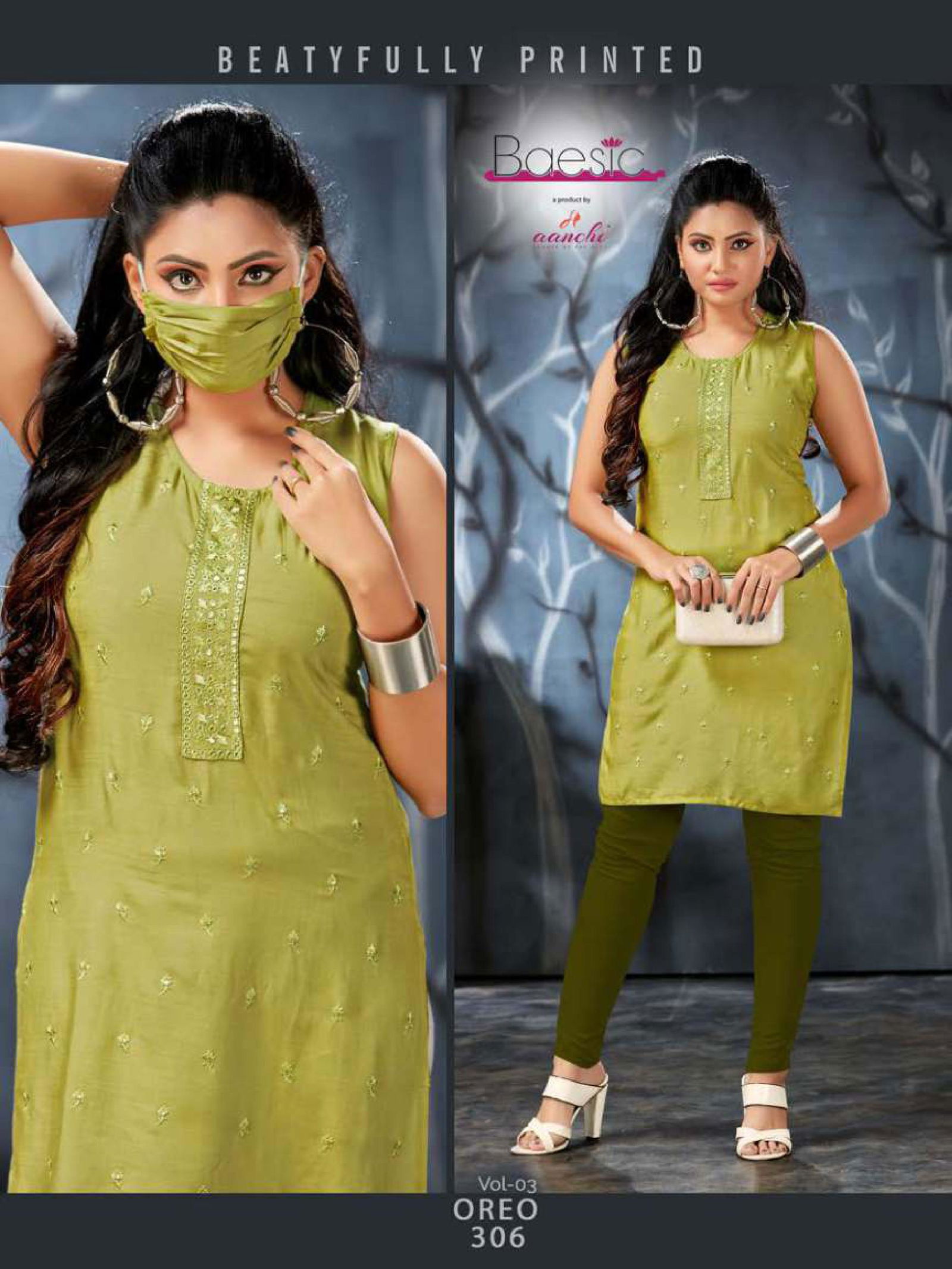 Aanchi Oreo 3 Casual Daily Wear Rayon Slub Designer Kurti Collection