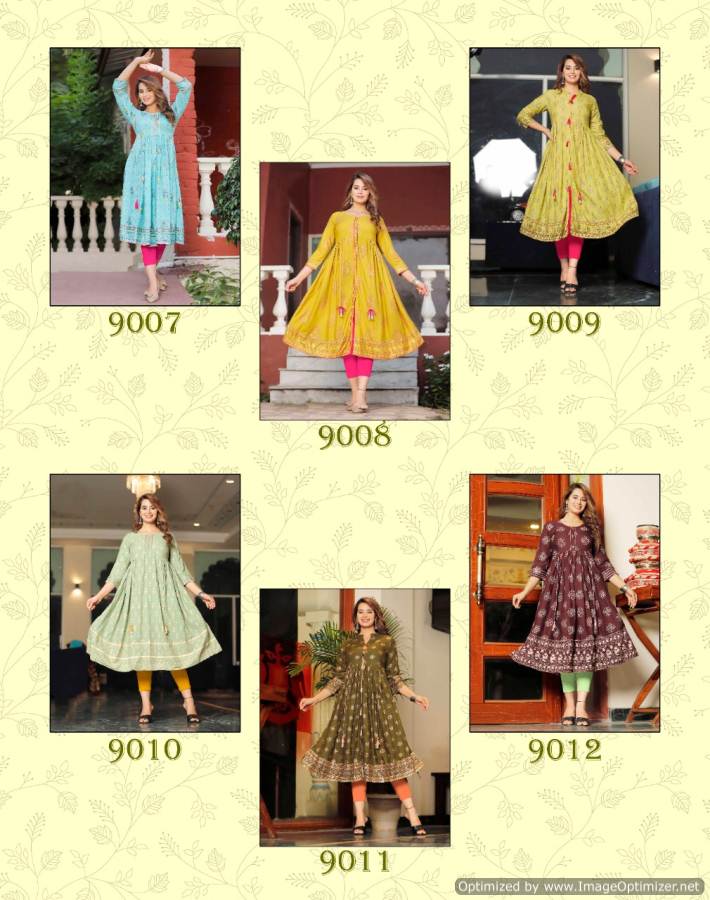 Ethnicity 9 Fancy Ethnic Wear Rayon Designer Kurti Collection