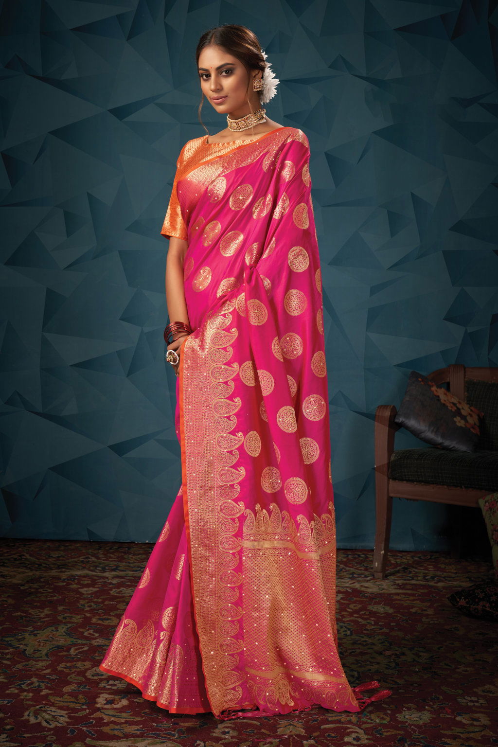 Sangam Madhuri Heavy Fancy Festive Wear Silk Latest Sarees Collection