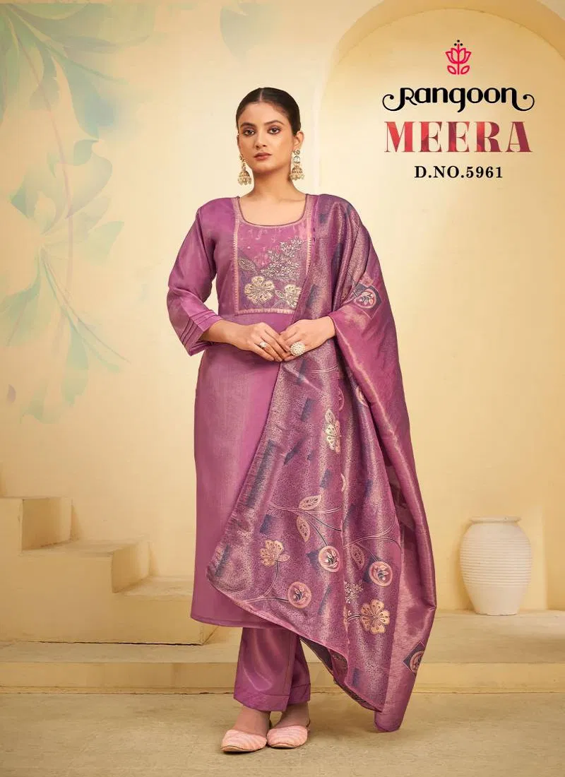 Rangoon Meera 5961 Series Kurti Bottom With Dupatta Best Wholesale Shop In Surat