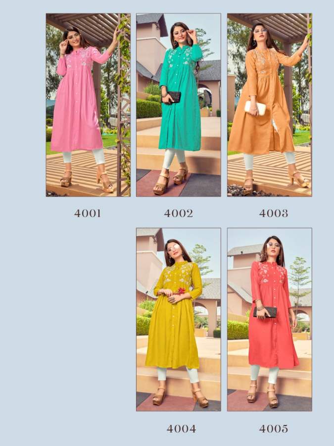 Krisha Mohini Latest Stylish Ethnic Wear Rayon Designer Kurti Collection