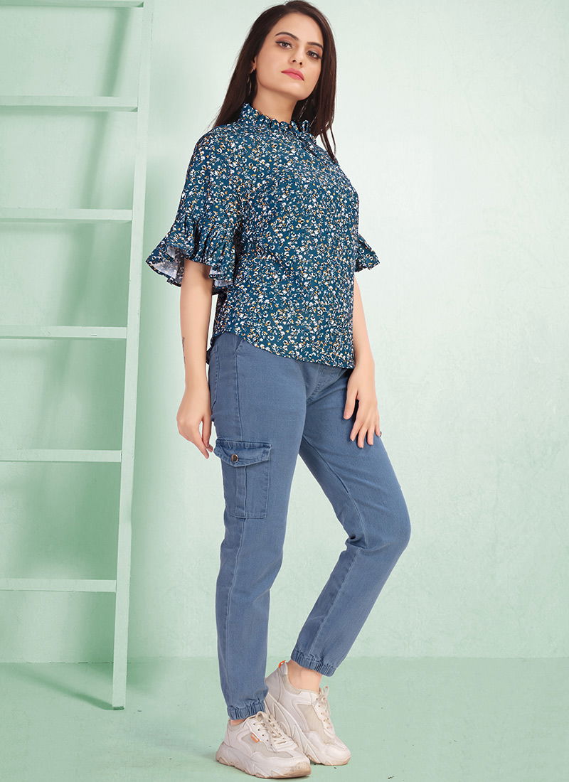 S Top 6  Fancy Casual Wear Polyester Stylish Ladies Collection