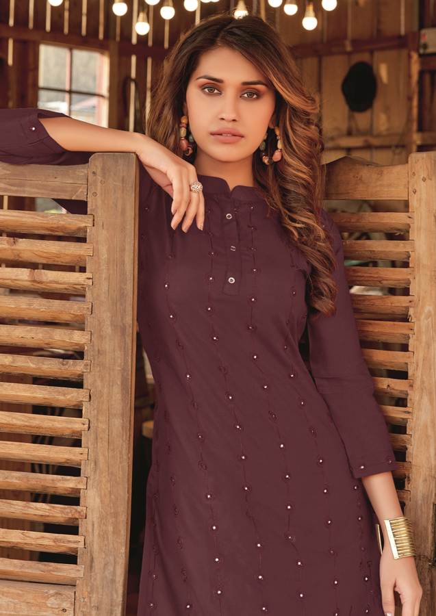 Krisha Siyara Latest Feavy Ethnic Wear Rayon Kurti With Pant Collection