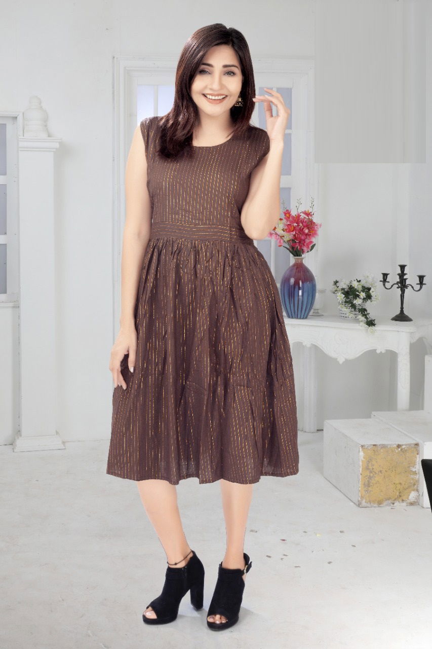 Vassu Frock Casual Fancy Wear Rayon Cotton Designer Kurti Collection