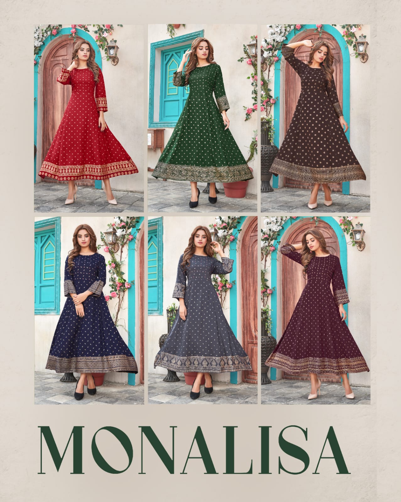 Tips Tops Monalisa Ethnic Wear Heavy Rayon Printed Anarkali Kurti Collection