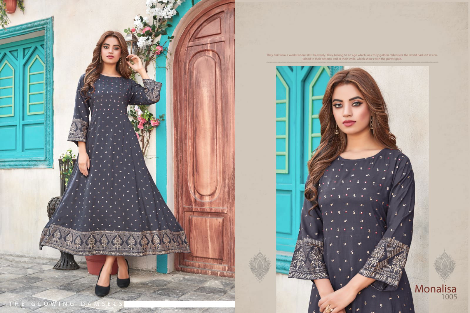 Tips Tops Monalisa Ethnic Wear Heavy Rayon Printed Anarkali Kurti Collection
