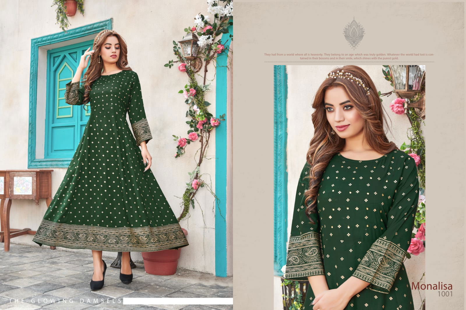 Tips Tops Monalisa Ethnic Wear Heavy Rayon Printed Anarkali Kurti Collection