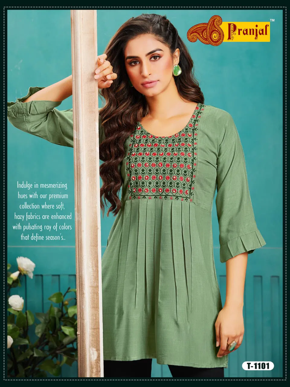 Pranjal Tanishq 11 Classic Casual Wear Slub Rayon Ladies Top Collection