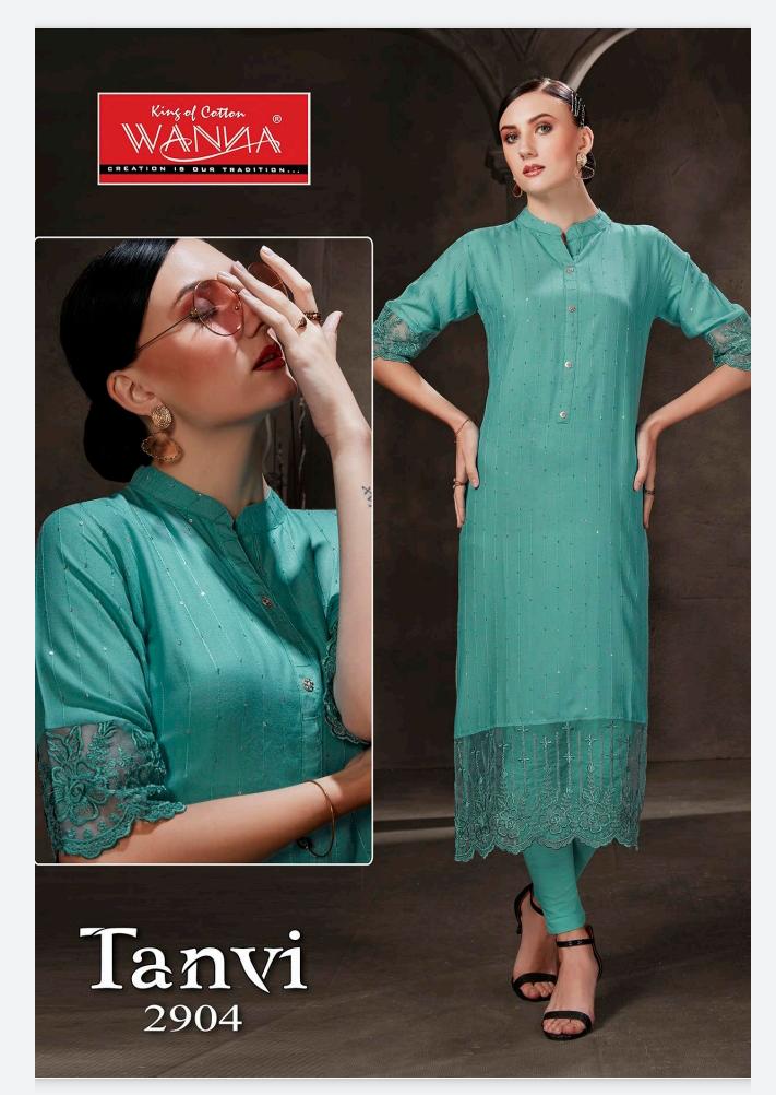 Wanna Tanvi Fancy Festive Wear Rayon Fancy Designer Kurti Collection