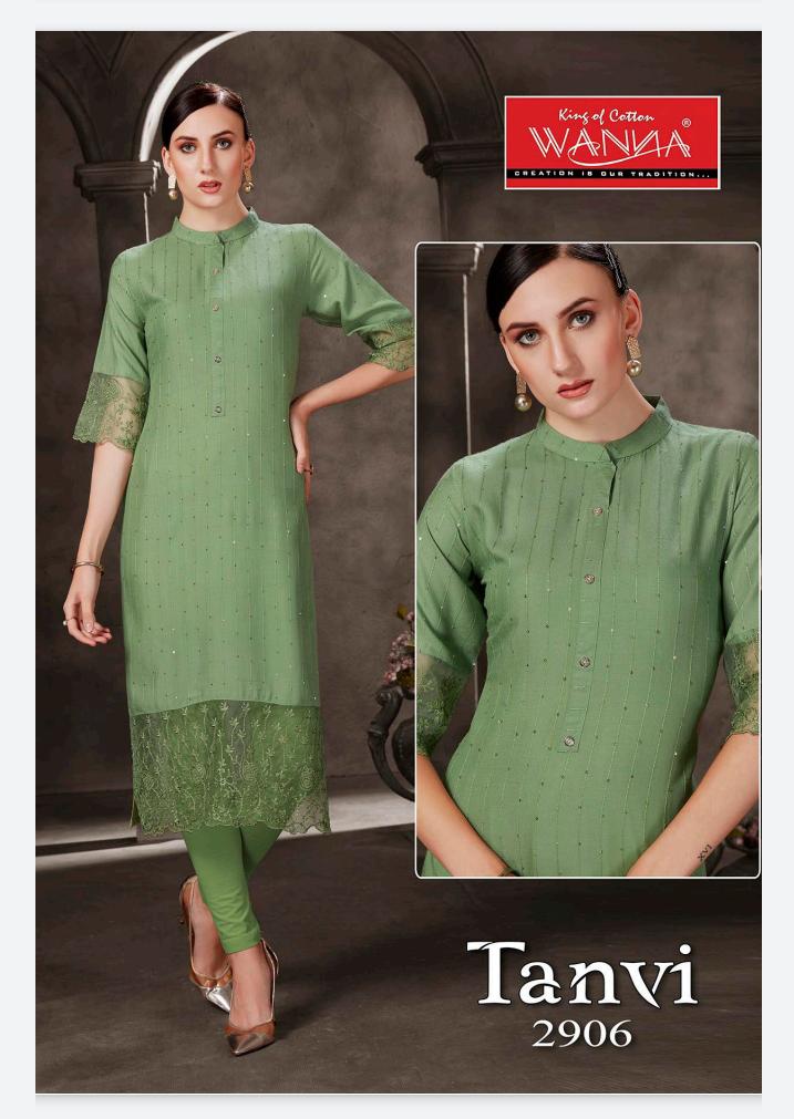 Wanna Tanvi Fancy Festive Wear Rayon Fancy Designer Kurti Collection