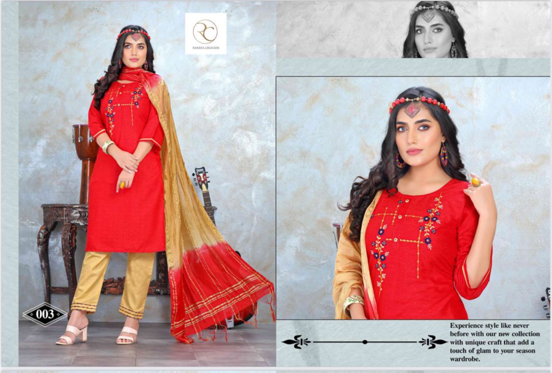 Ramdev Inayat Festive Wear Rayon Heavy Ready Made Dress Collection