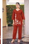 Sweety By Ossm Dhabu Cotton Embroidery Ladies Co Ord Set Wholesale Market In Surat
