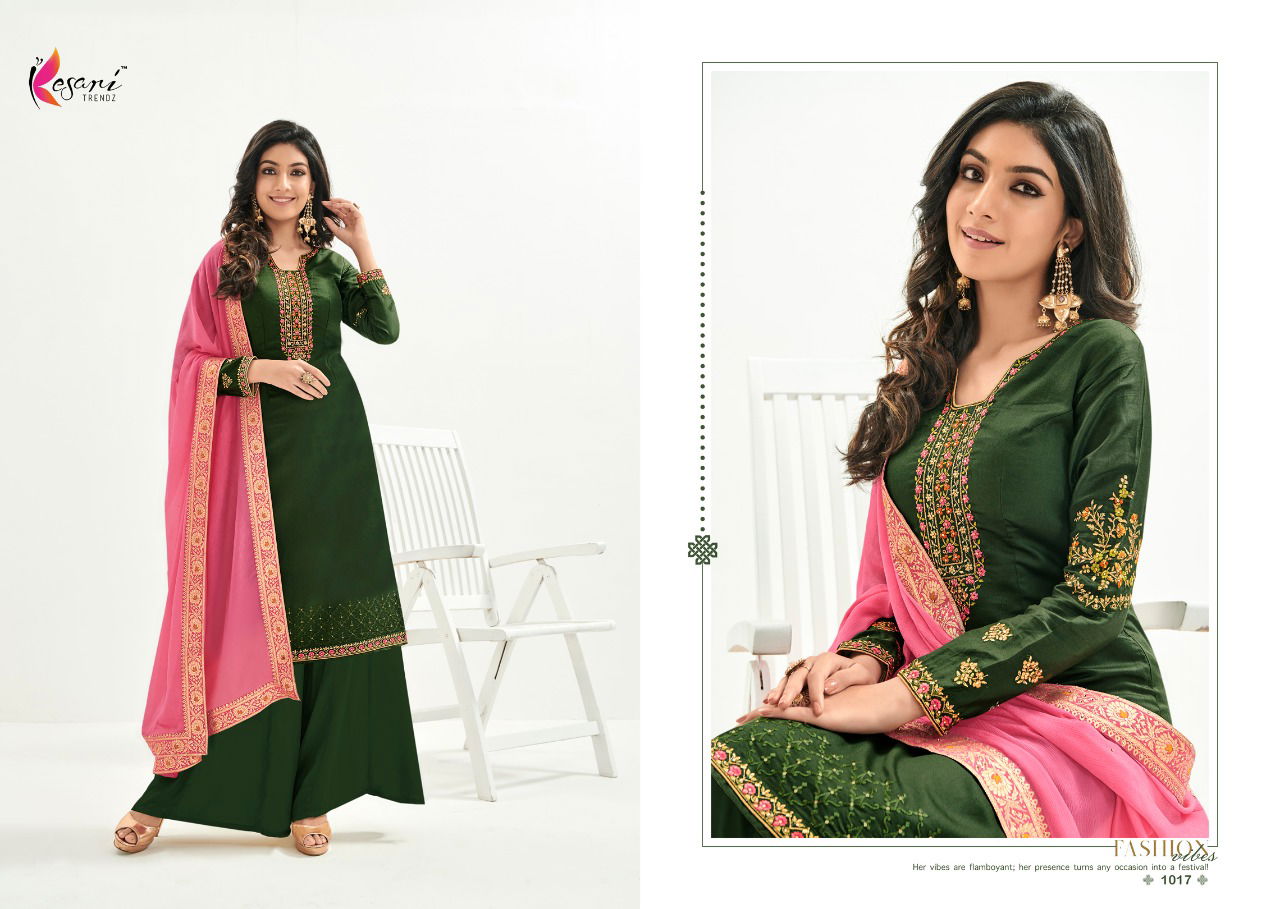 KESARI RAJOO VOL-1 Latest fancy Festive Wear Heavy Jam Silk With Embroidery Work Heavy Designer Salwar Suit Collection