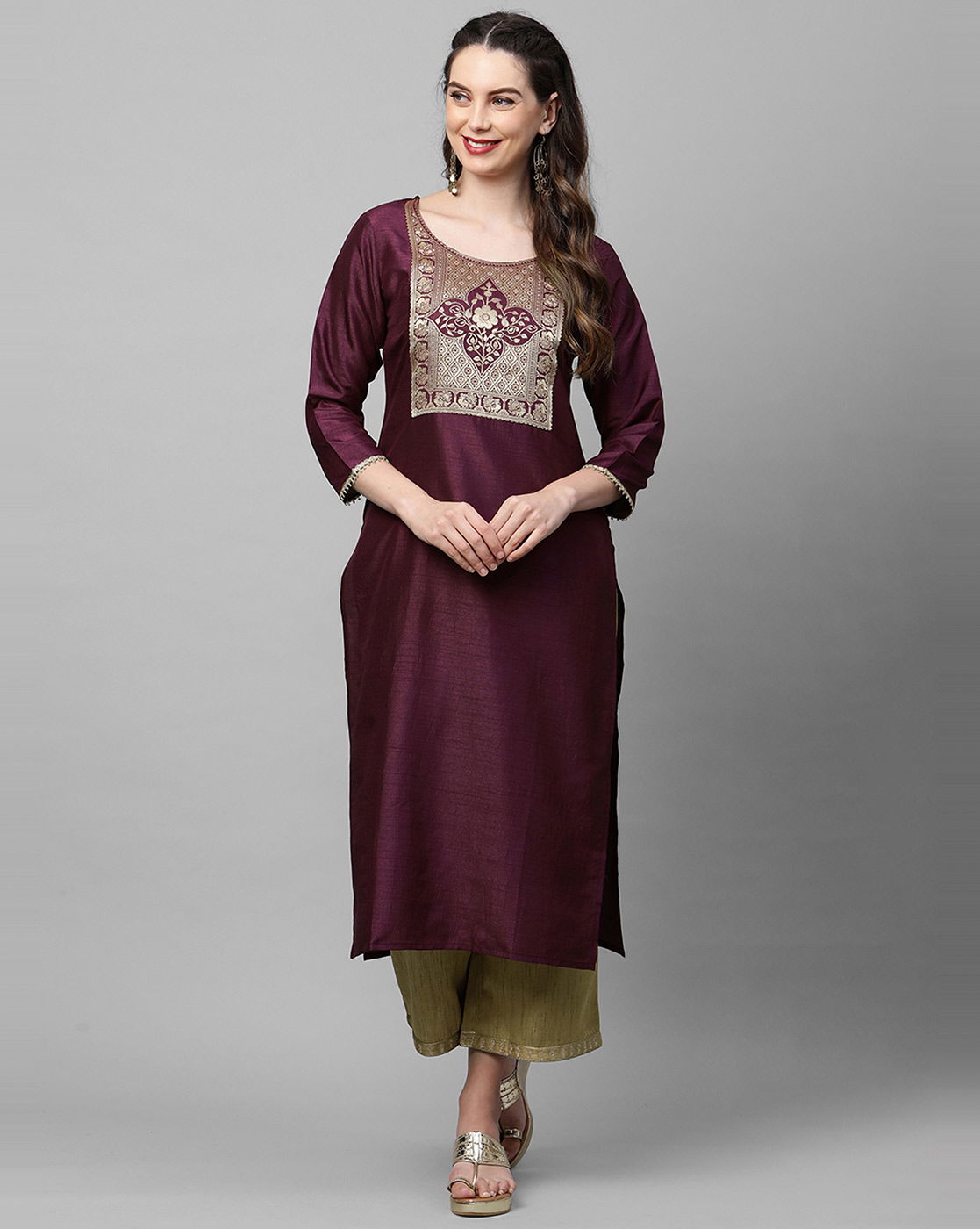 Indo Era Yoke Kurta 36 Trendy Cotton Printed Ethnic Wear Stylish Cotton Kurtis Collection