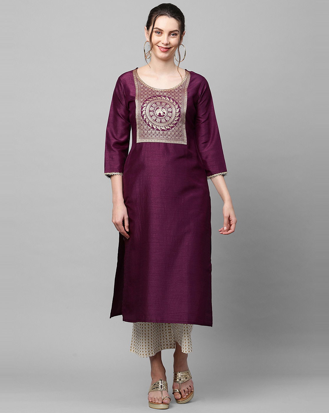 Indo Era Yoke Kurta 36 Trendy Cotton Printed Ethnic Wear Stylish Cotton Kurtis Collection