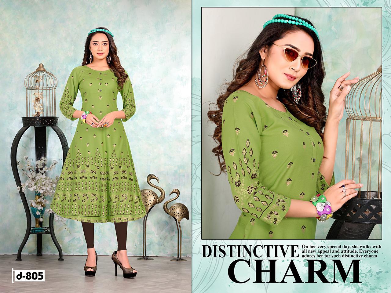 TRENDY Eclairs vol 2 Latest Fancy Designer Heavy Casual Wear Rayon Printed Stylish Kurti Collection