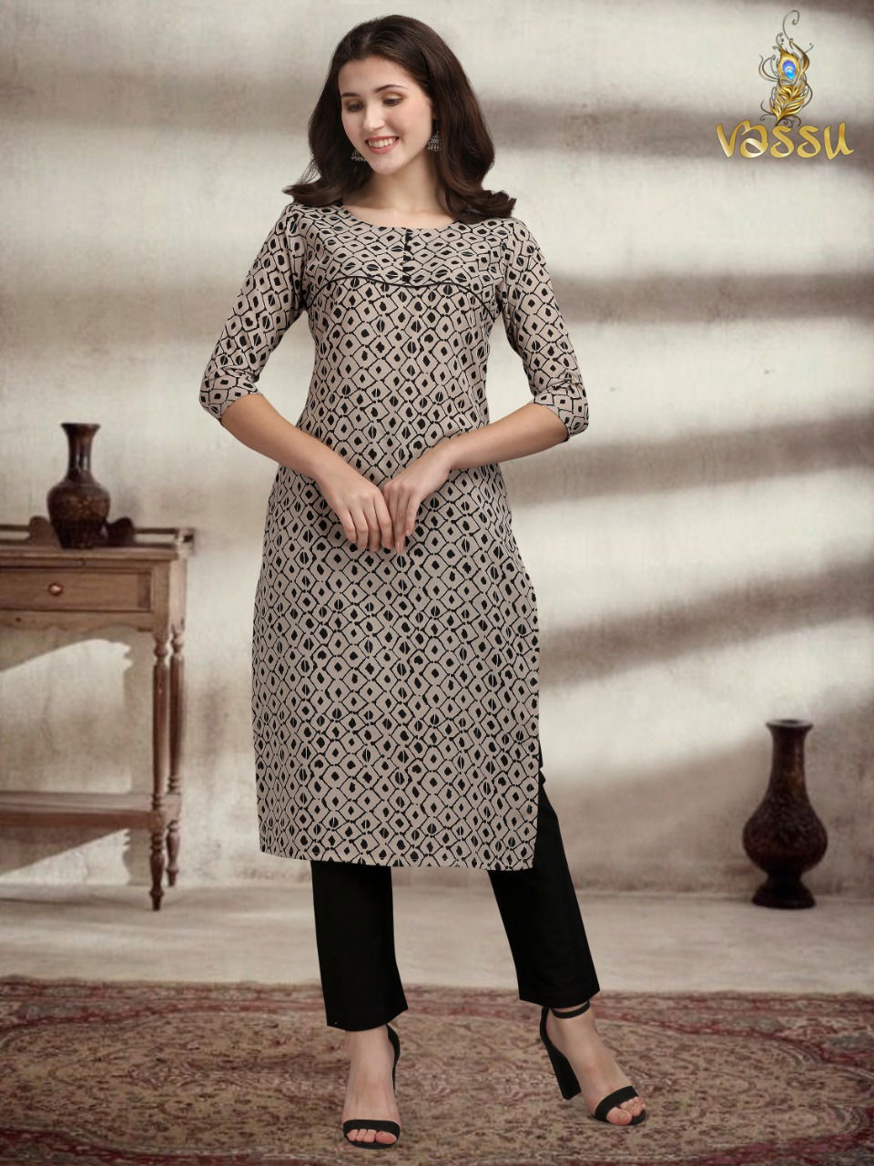 Vassu Kite 1 Fancy Ethnic Wear Cotton Printed Designer Latest Kurti Collection
