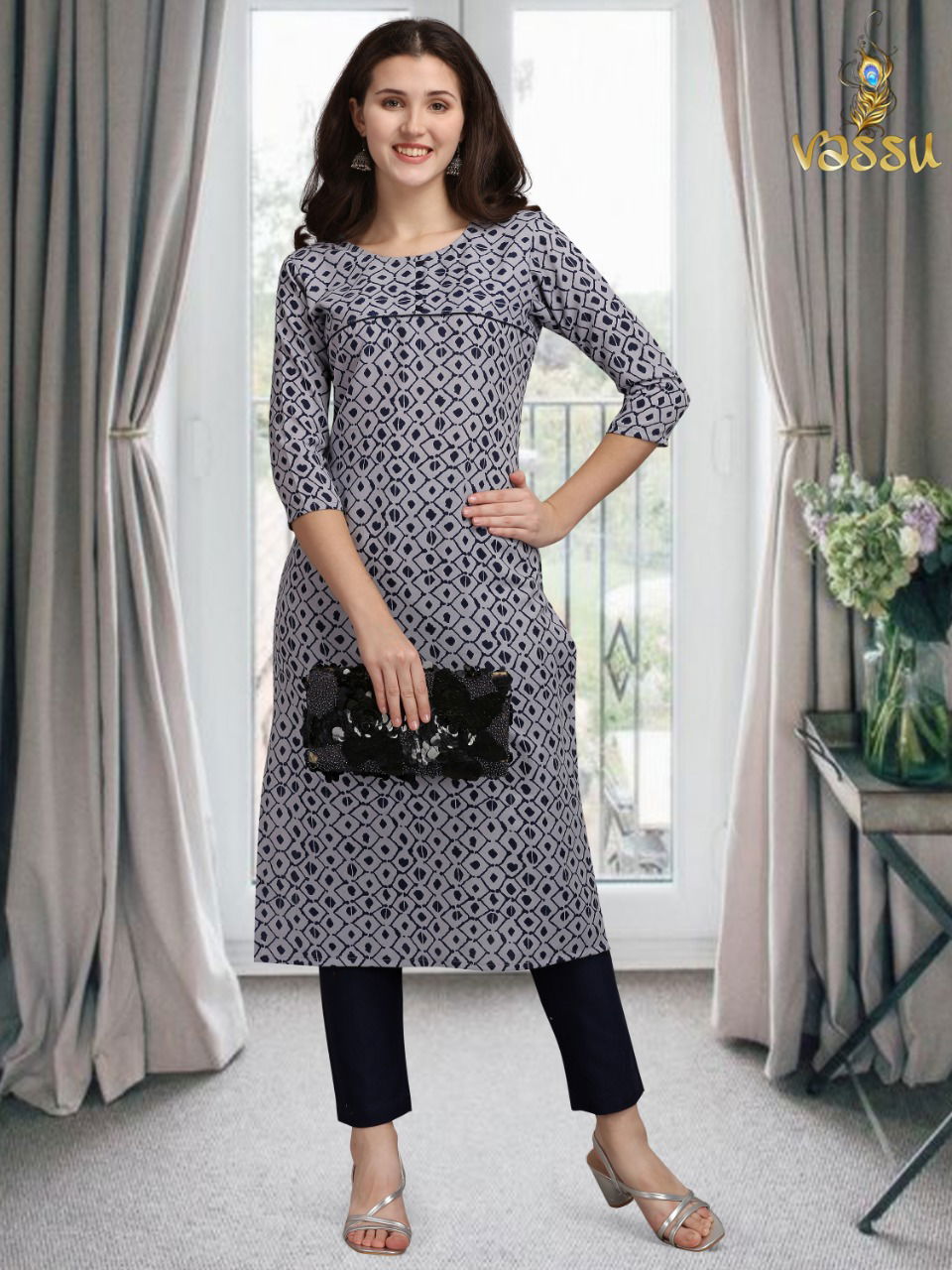Vassu Kite 1 Fancy Ethnic Wear Cotton Printed Designer Latest Kurti Collection