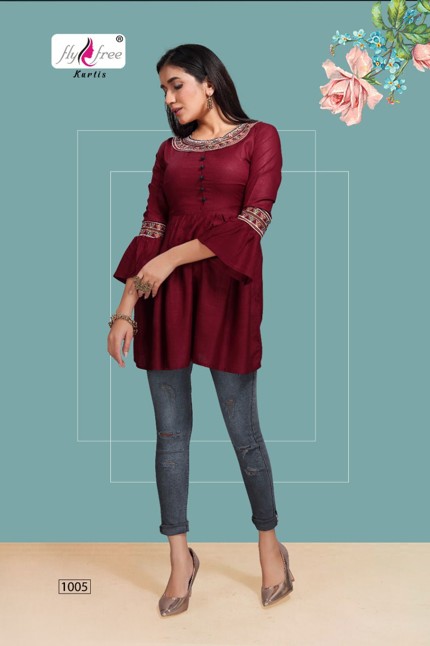 Fly Free Iconic 3 Fancy Ethnic Wear Designer Short Kurti Collection
