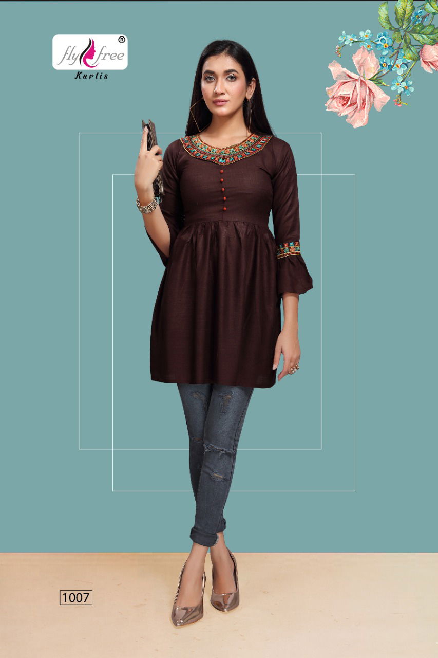 Fly Free Iconic 3 Fancy Ethnic Wear Designer Short Kurti Collection