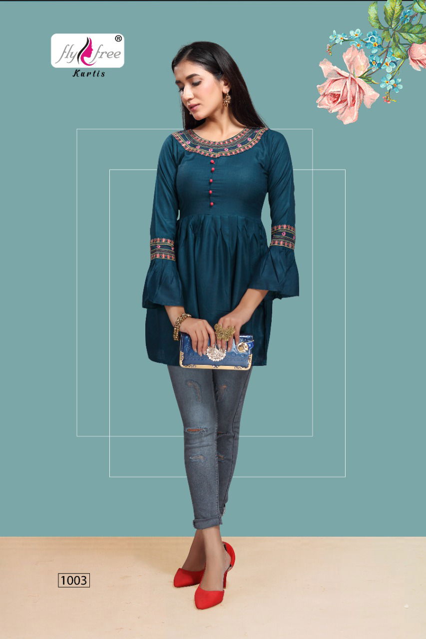 Fly Free Iconic 3 Fancy Ethnic Wear Designer Short Kurti Collection