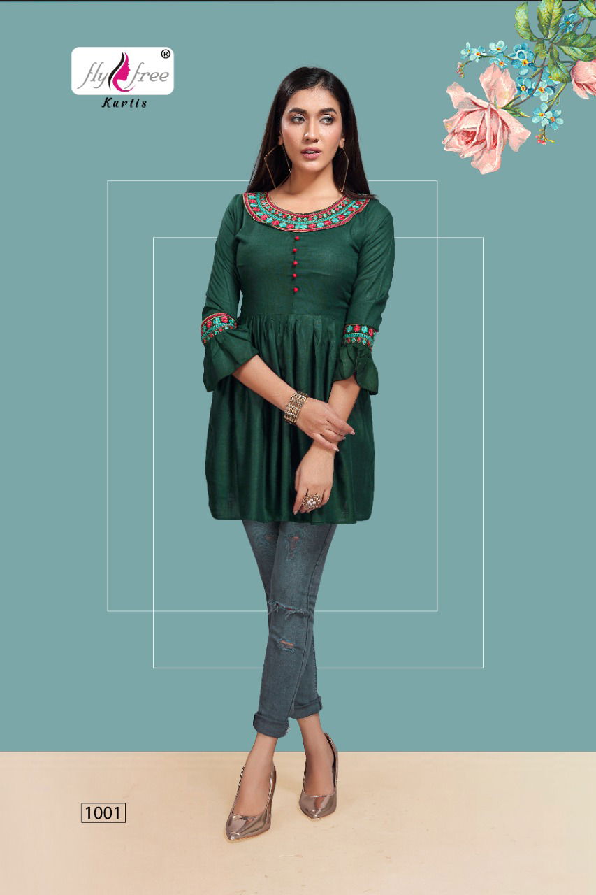 Fly Free Iconic 3 Fancy Ethnic Wear Designer Short Kurti Collection