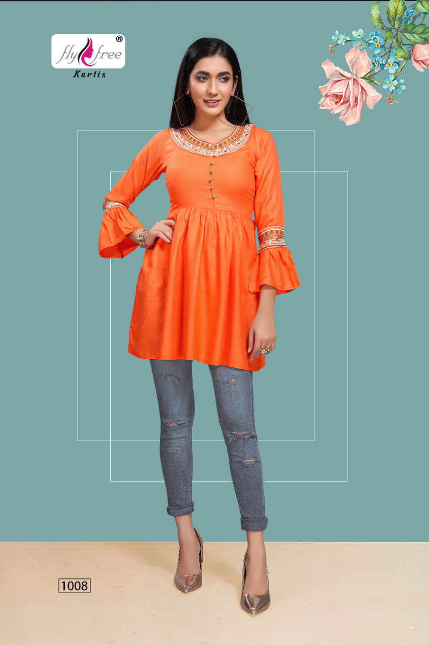 Fly Free Iconic 3 Fancy Ethnic Wear Designer Short Kurti Collection