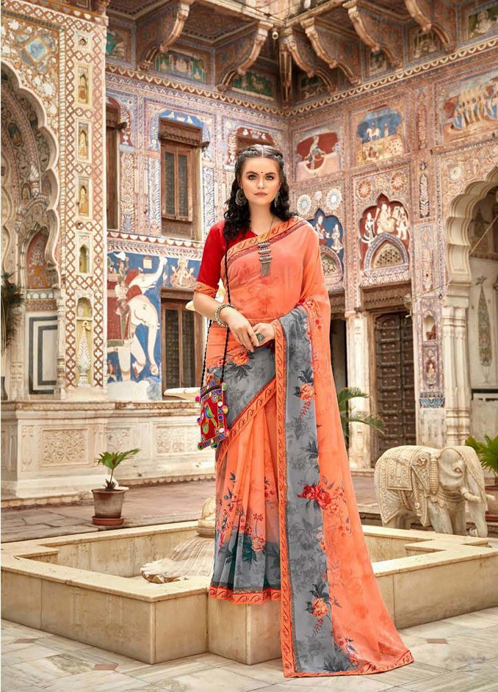 Laxminam Jodha 2 Casual Daily Wear Georgette Printed Saree Collection