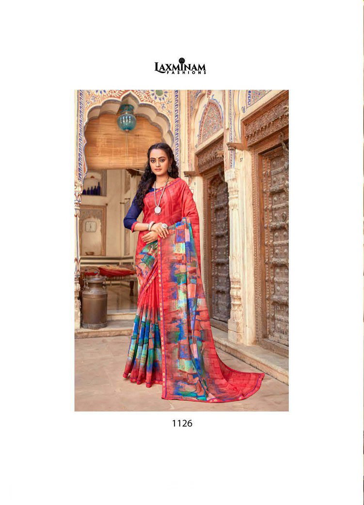 Laxminam Jodha 2 Casual Daily Wear Georgette Printed Saree Collection