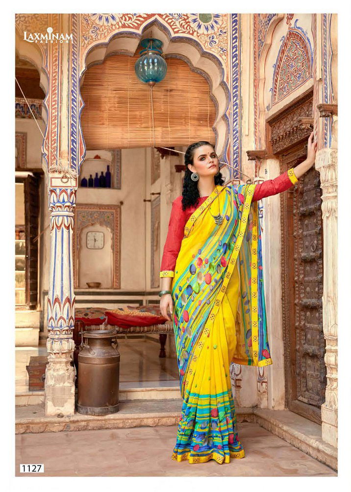 Laxminam Jodha 2 Casual Daily Wear Georgette Printed Saree Collection