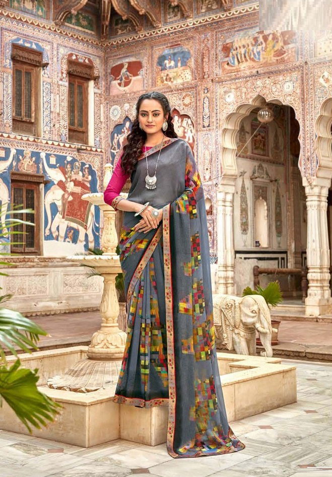 Laxminam Jodha 2 Casual Daily Wear Georgette Printed Saree Collection