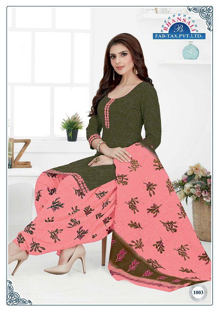 Bhansali Aashma Patiyala 10 Ready Made Regular Wear Cotton Printed Dress Collection