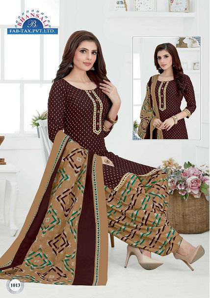 Bhansali Aashma Patiyala 10 Ready Made Regular Wear Cotton Printed Dress Collection