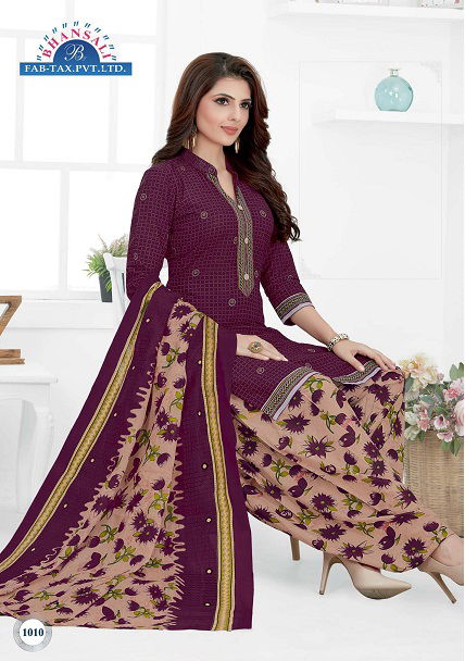 Bhansali Aashma Patiyala 10 Ready Made Regular Wear Cotton Printed Dress Collection