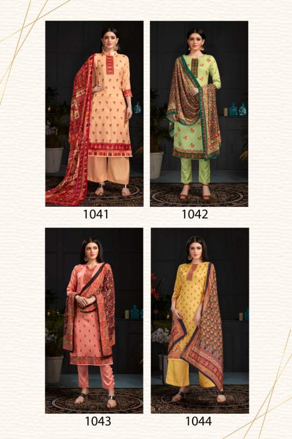 Bipson Shaneel 1 Festive Wear Digital Print Ready Made Pashmina  Woolen Collection