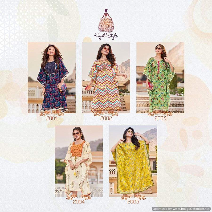 Cocktail 2 Stylish Fancy Ethnic Wear Cotton Kaftan Kurti Collection