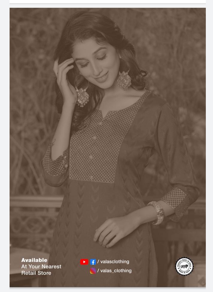 Valas Chameli Ethnic Wear Rayon Stylish Designer kurti Collection