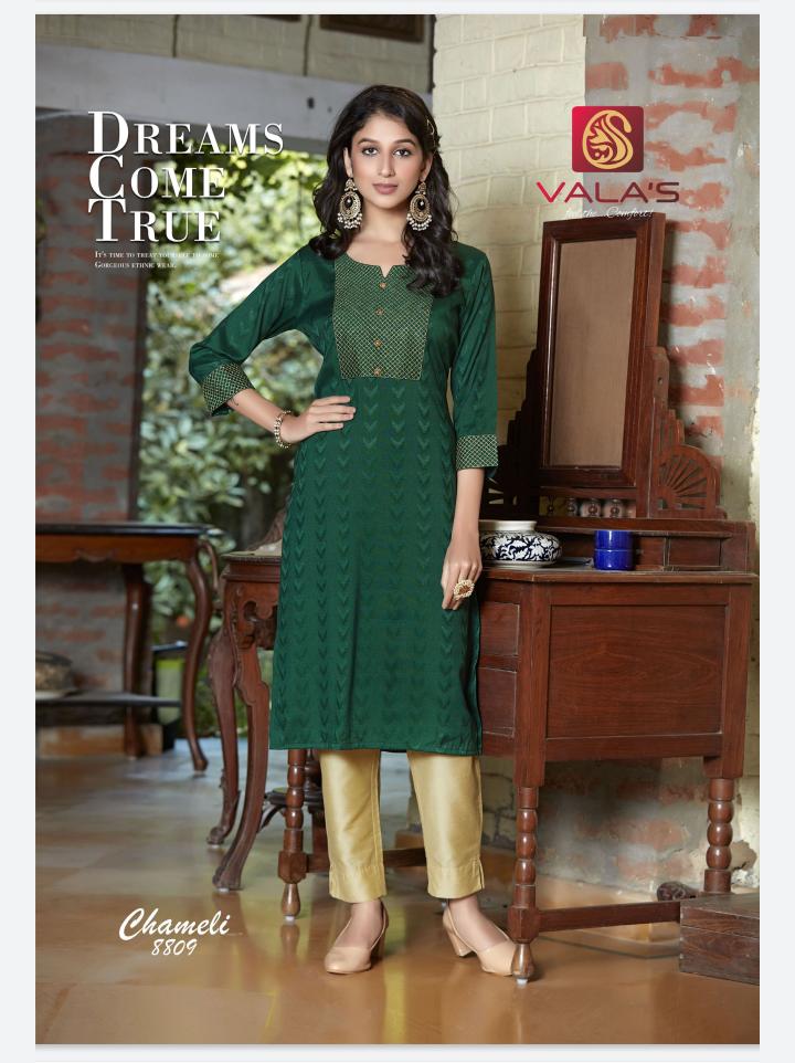 Valas Chameli Ethnic Wear Rayon Stylish Designer kurti Collection