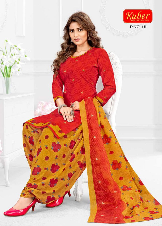 Kuber Classic Patiyala 4 Ready Made Cotton Printed Regular Wear Dress Collection
