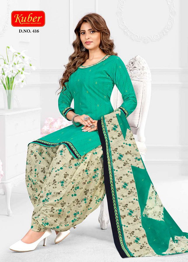 Kuber Classic Patiyala 4 Ready Made Cotton Printed Regular Wear Dress Collection