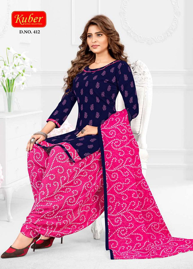 Kuber Classic Patiyala 4 Ready Made Cotton Printed Regular Wear Dress Collection