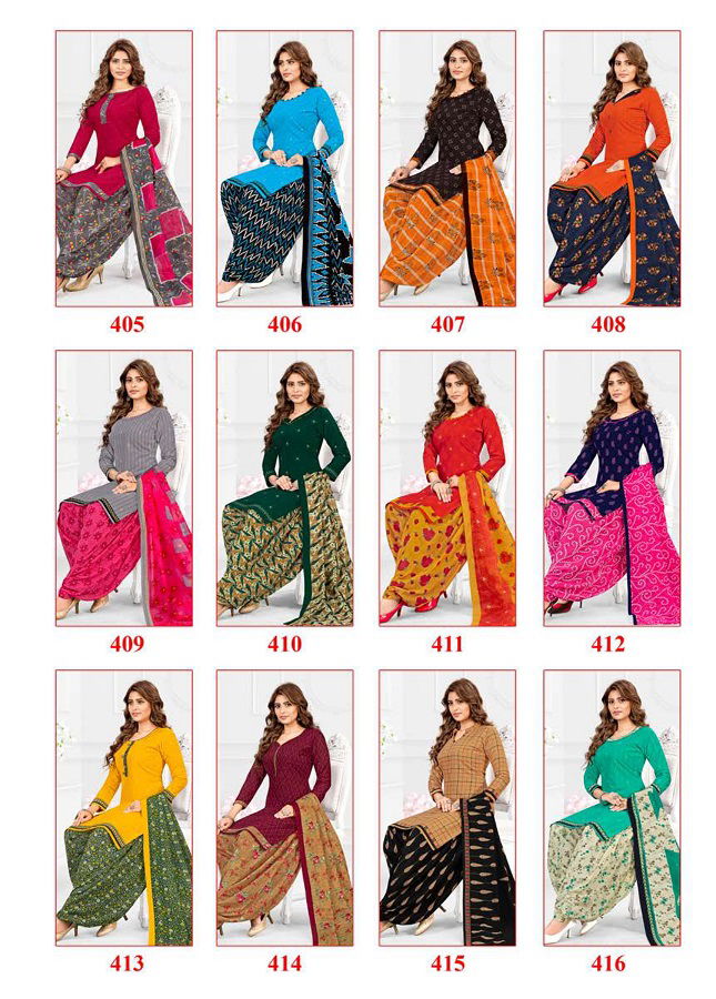 Kuber Classic Patiyala 4 Ready Made Cotton Printed Regular Wear Dress Collection