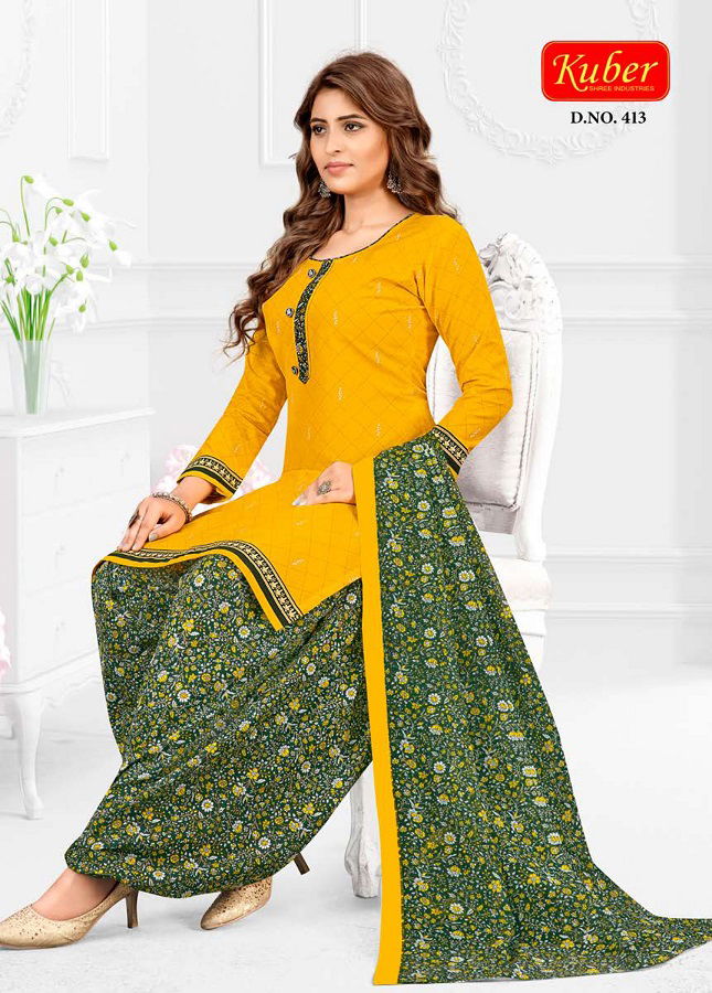 Kuber Classic Patiyala 4 Ready Made Cotton Printed Regular Wear Dress Collection