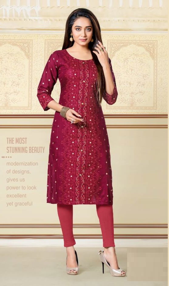 Mayra Femina Ethnic Wear Fancy Work Designer Kurti Collection