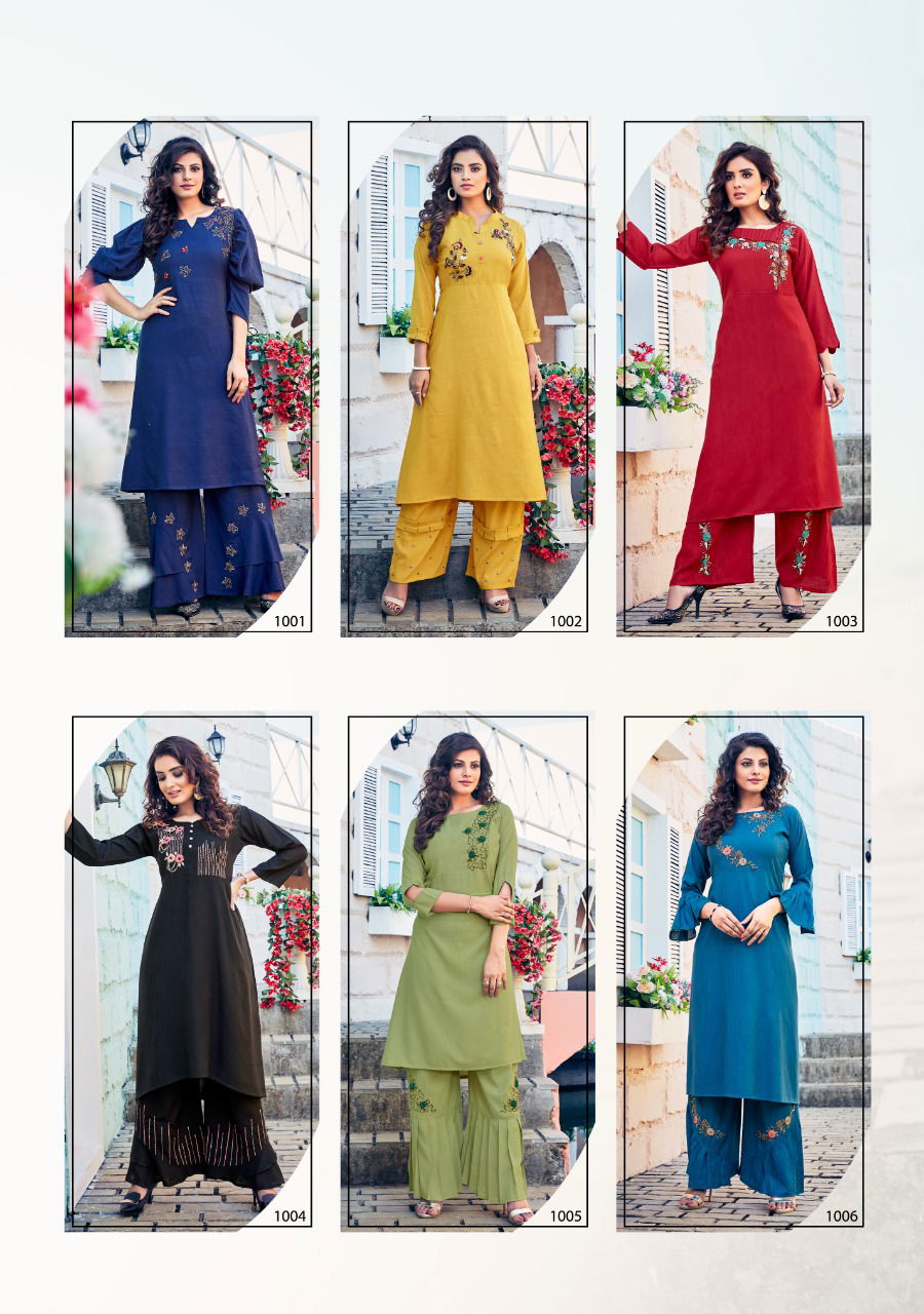 Parra Angelina 1 Stylish Festive Wear Fancy Kurti With Bottom Collection
